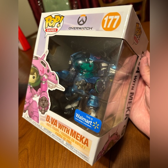 Funko Pop Overwatch “Blueberry” skin D.VA with MEKA 177 Walmart Exclusive - Picture 2 of 2